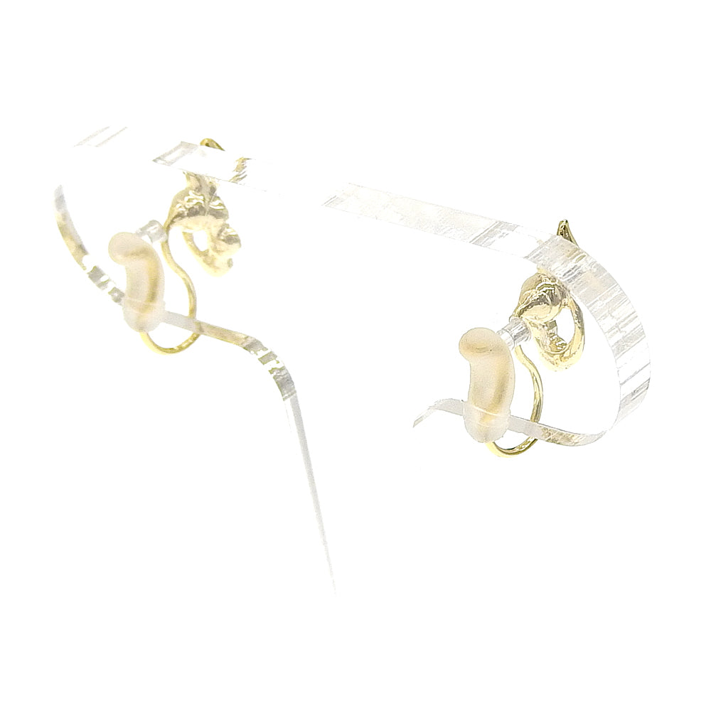 3連ストーン ドロップ ノンホールピアス