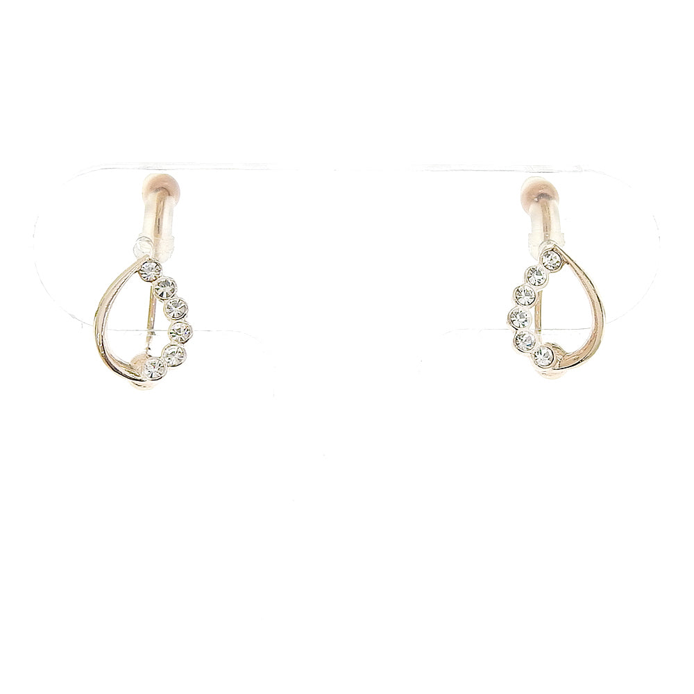 【NEW Color】6連ストーン ドロップ ノンホールピアス