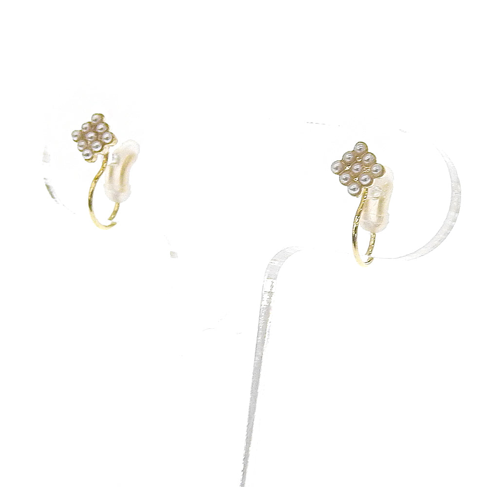 パール スクエア ノンホールピアス