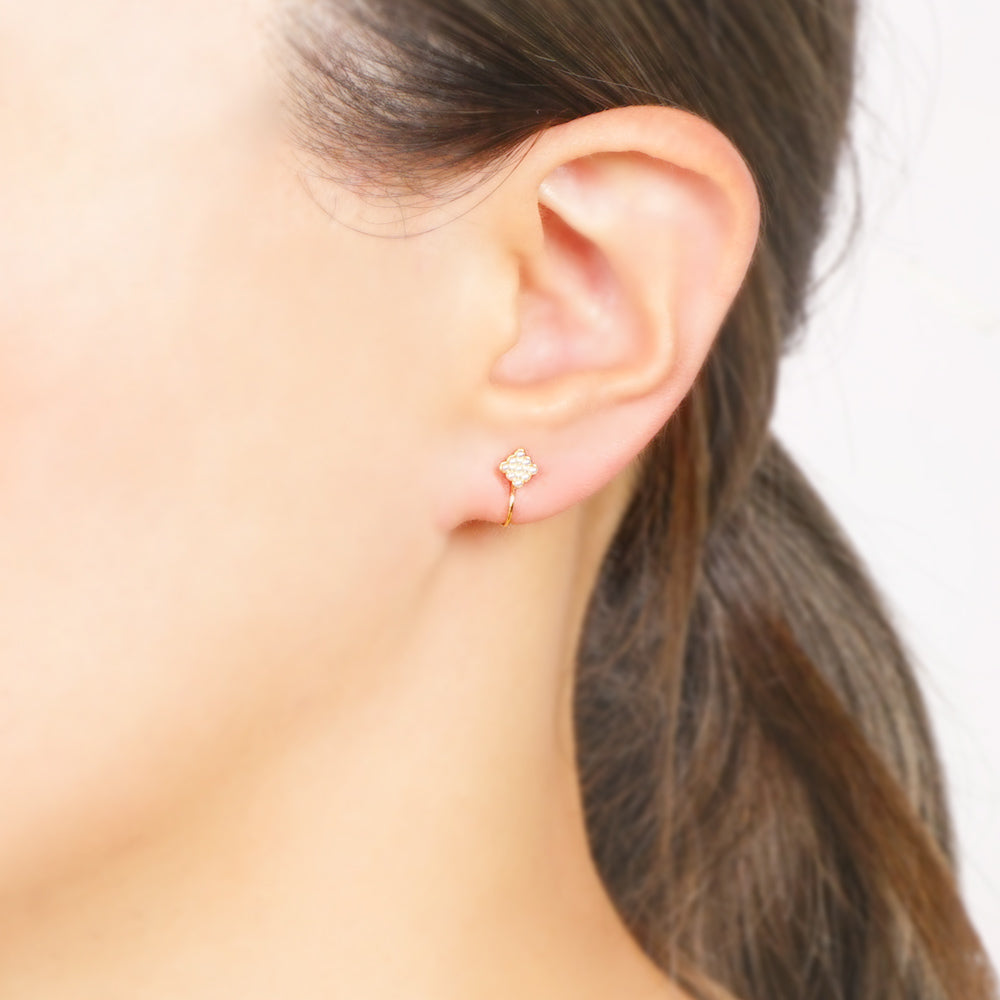 パール スクエア ノンホールピアス