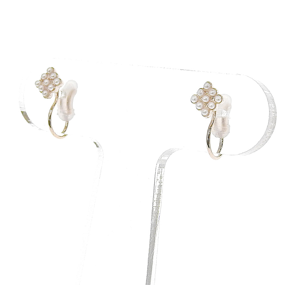 パール スクエア ノンホールピアス