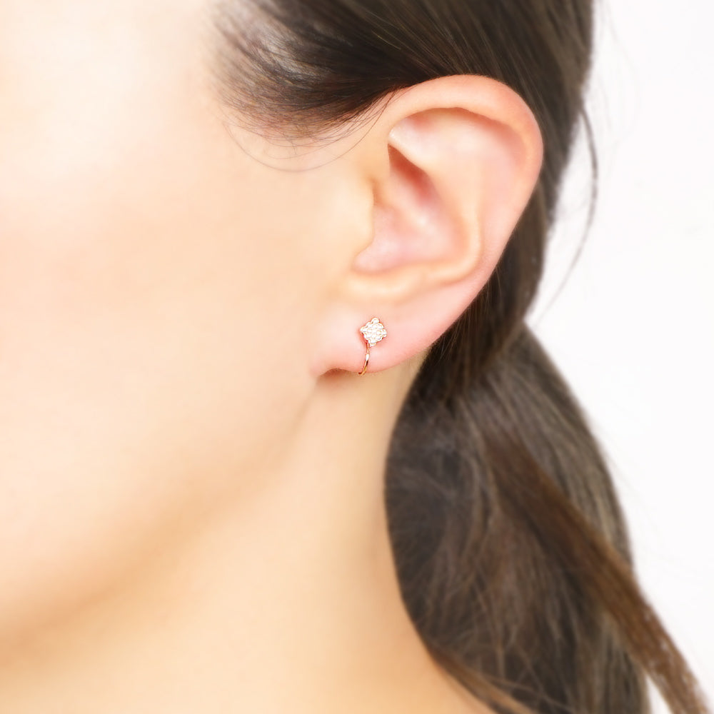 パール スクエア ノンホールピアス