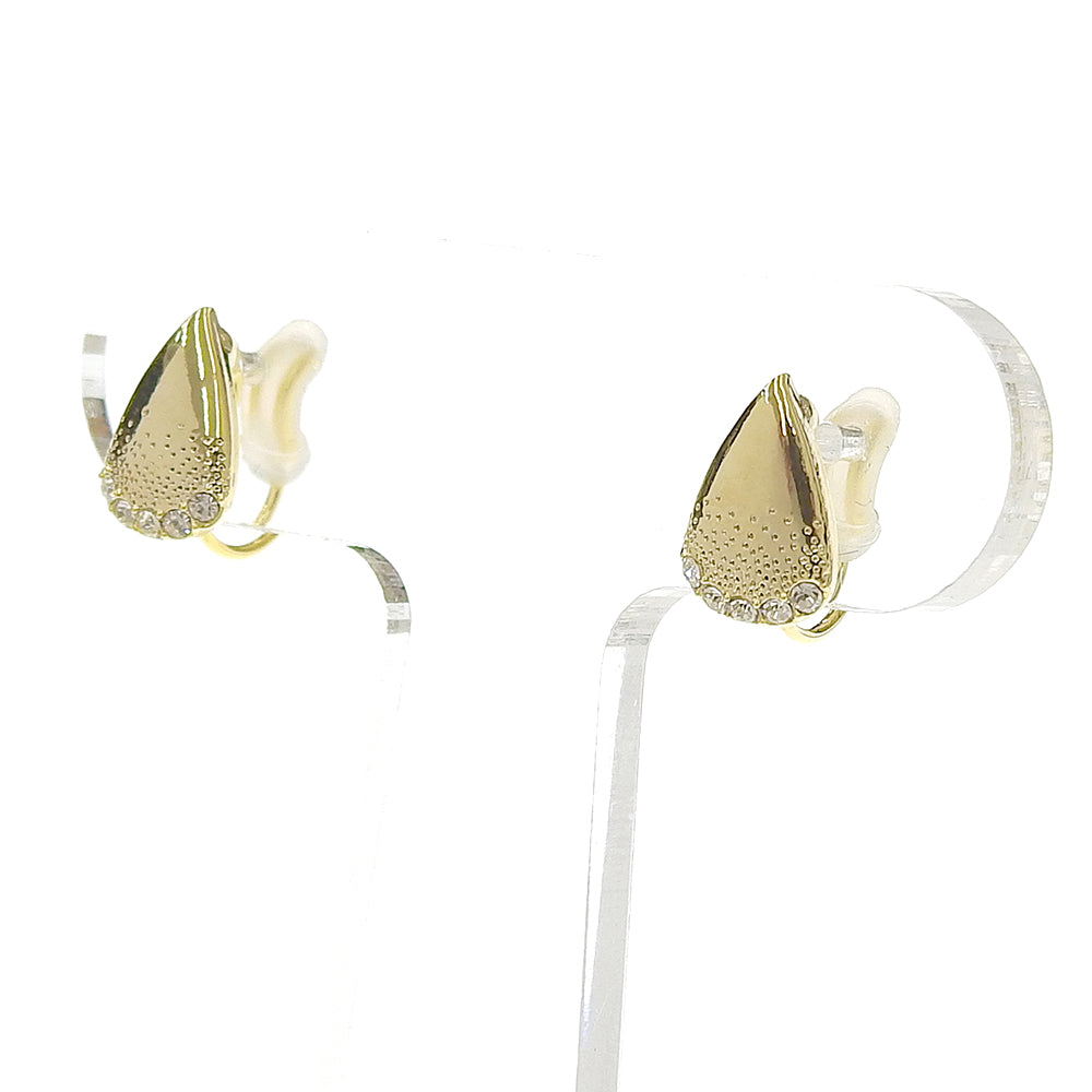 ティアドロップ ストーン ノンホールピアス