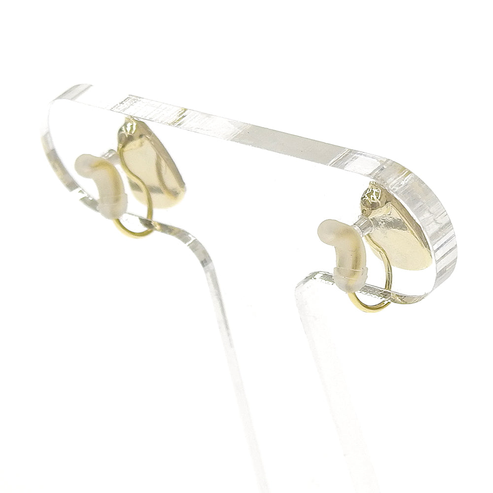 ティアドロップ ストーン ノンホールピアス