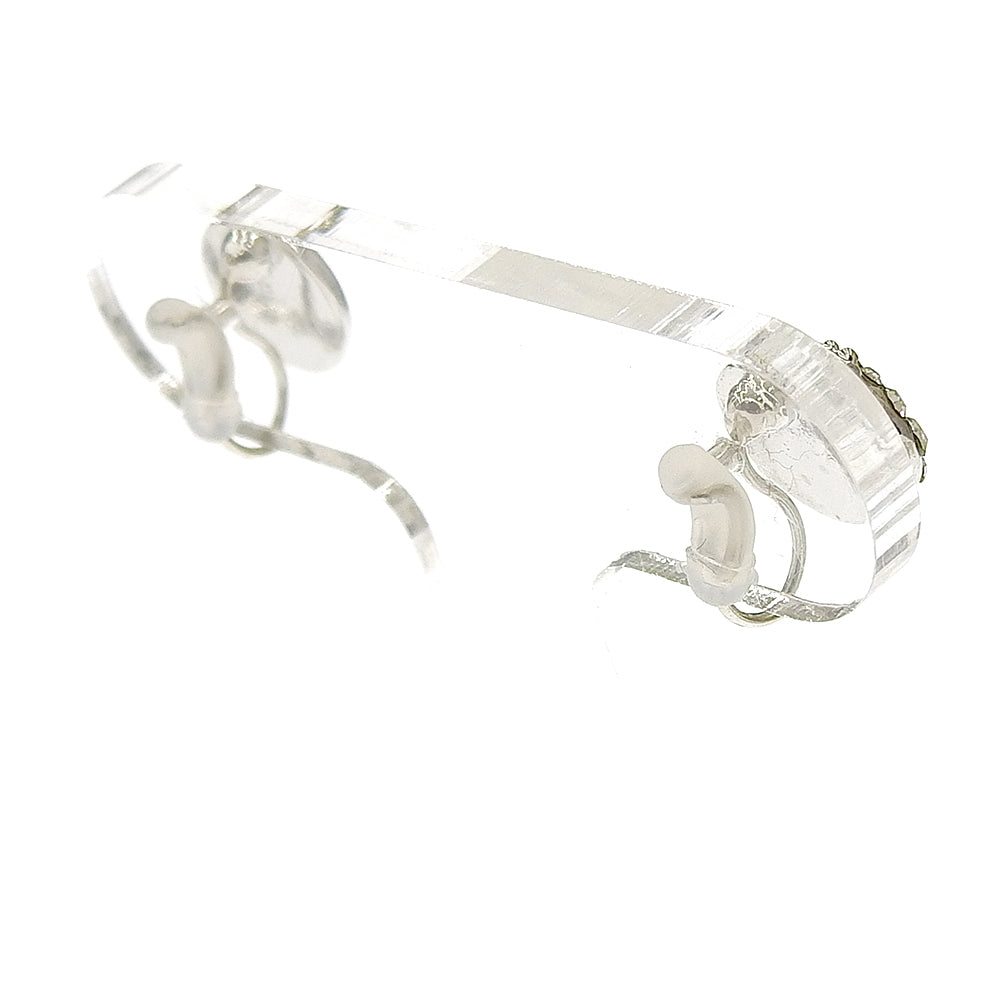 ラウンド ストーン ノンホールピアス