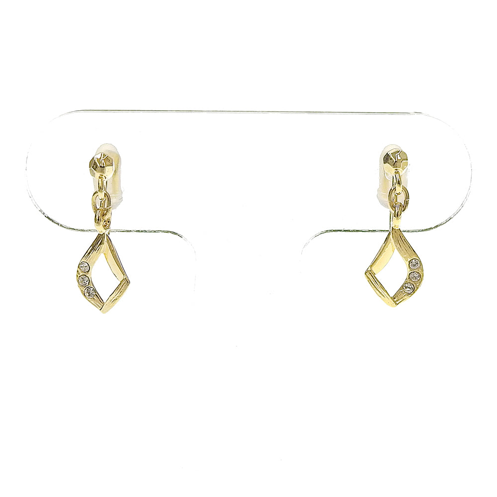 3連ストーン ノンホールピアス