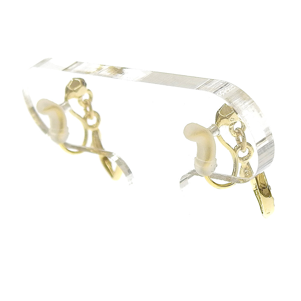 3連ストーン ノンホールピアス