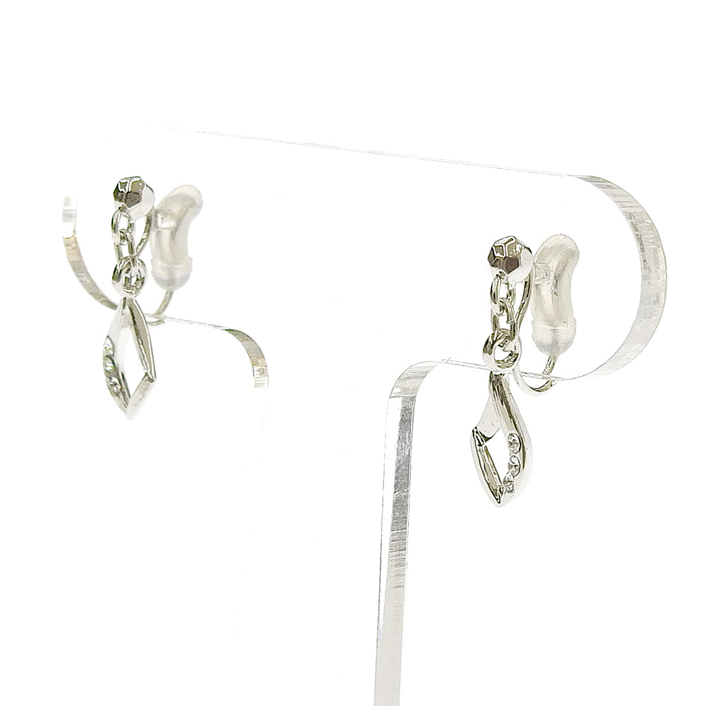 3連ストーン ノンホールピアス