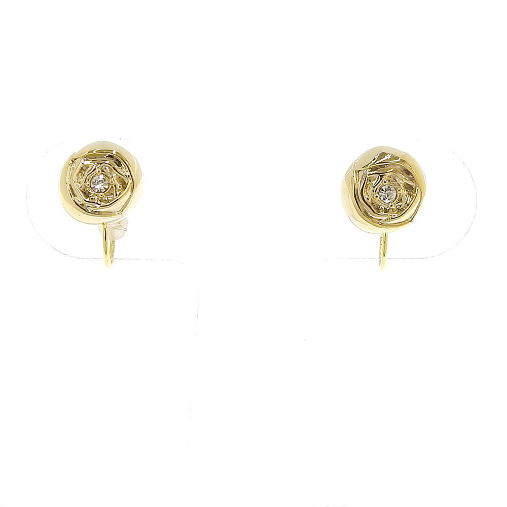 ローズ ストーン ノンホールピアス