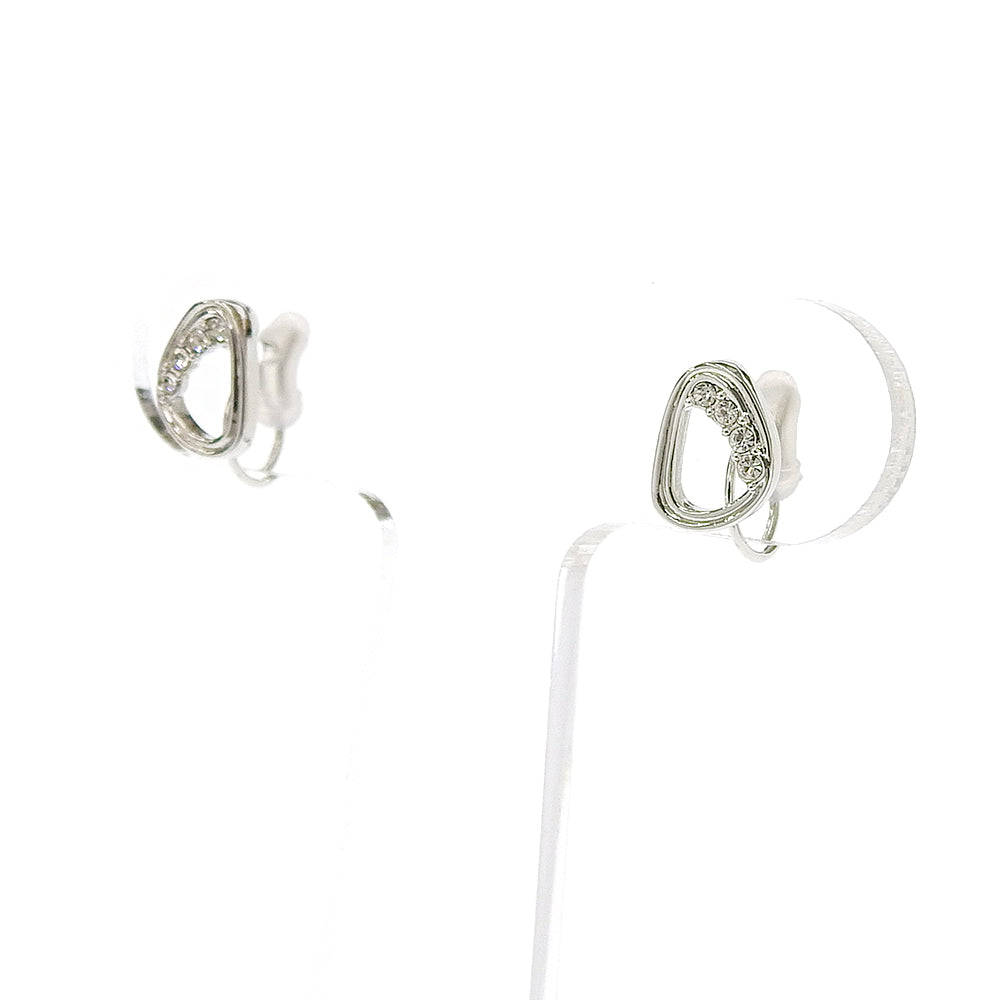 クリスタルガラス リングデザイン ノンホールピアス