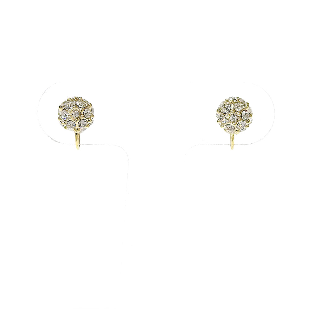 クリスタルガラス パヴェデザイン ノンホールピアス