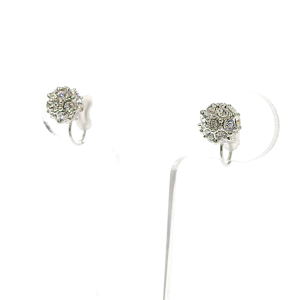 クリスタルガラス パヴェデザイン ノンホールピアス