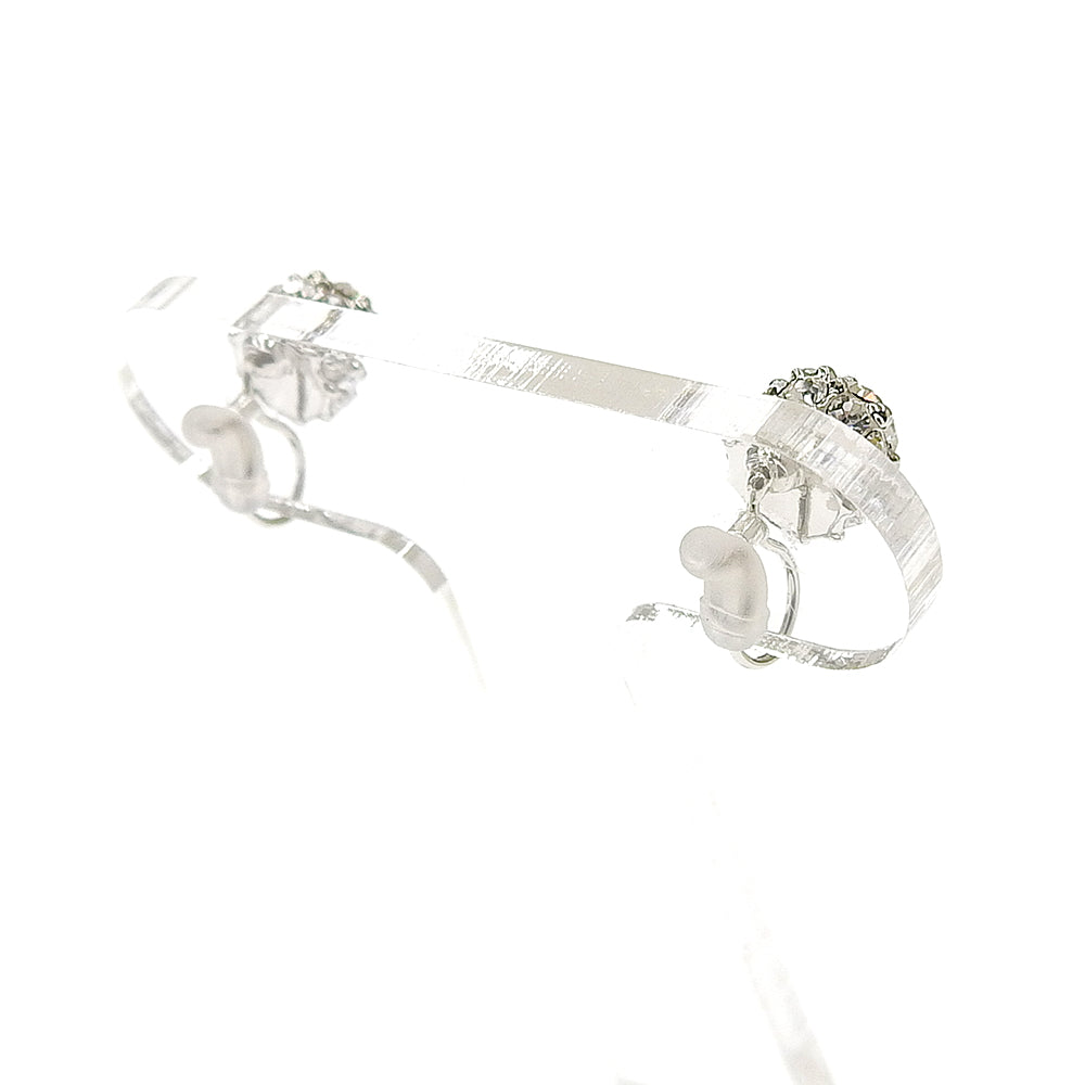 クリスタルガラス パヴェデザイン ノンホールピアス