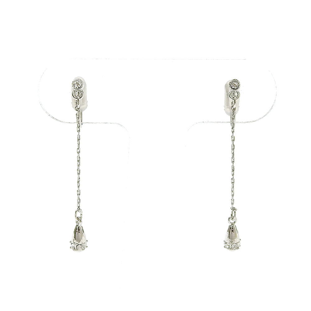 【9/17再入荷】クリスタルガラス チェーンタイプ ノンホールピアス