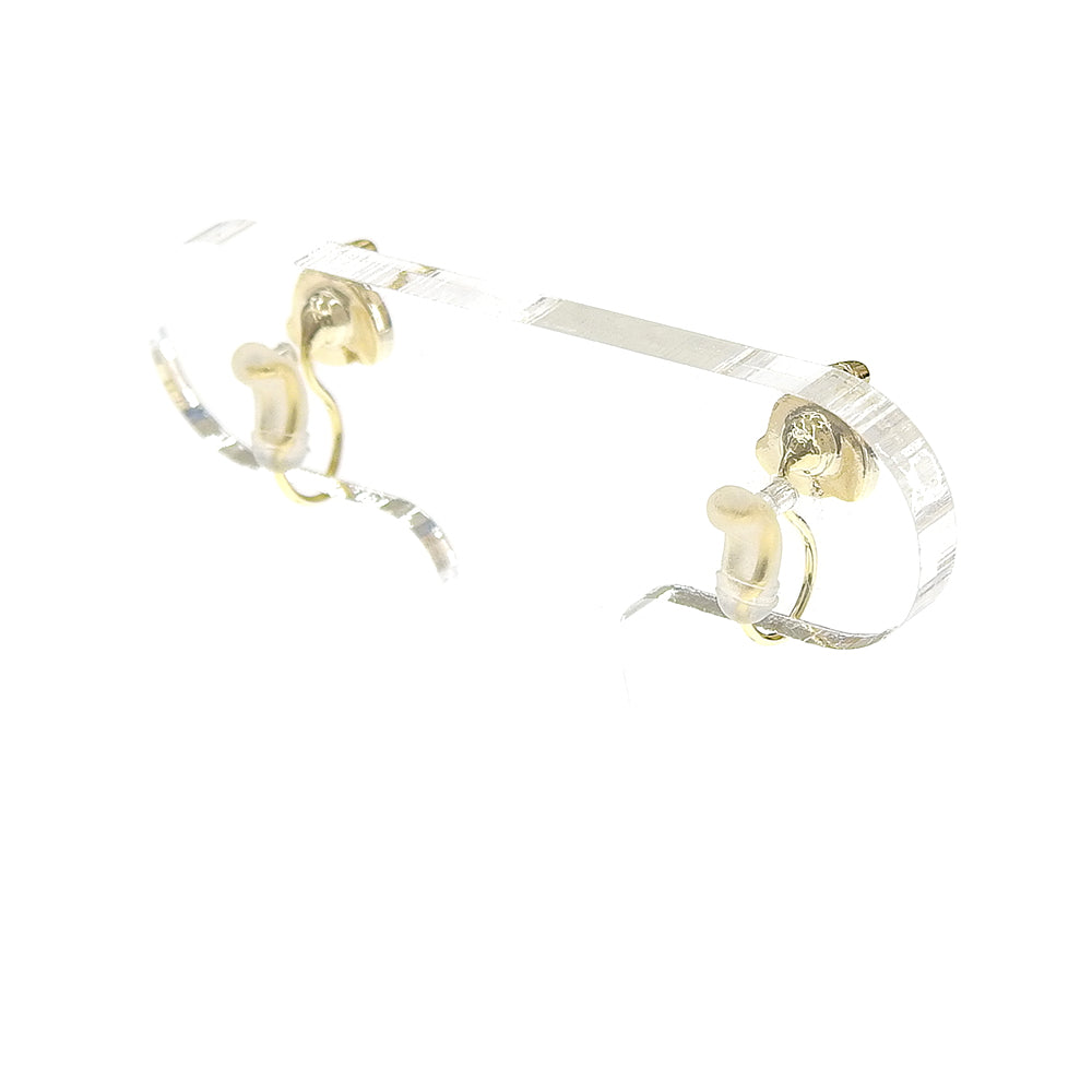 【8/20再入荷】メタル×プチパール フラワー ノンホールピアス