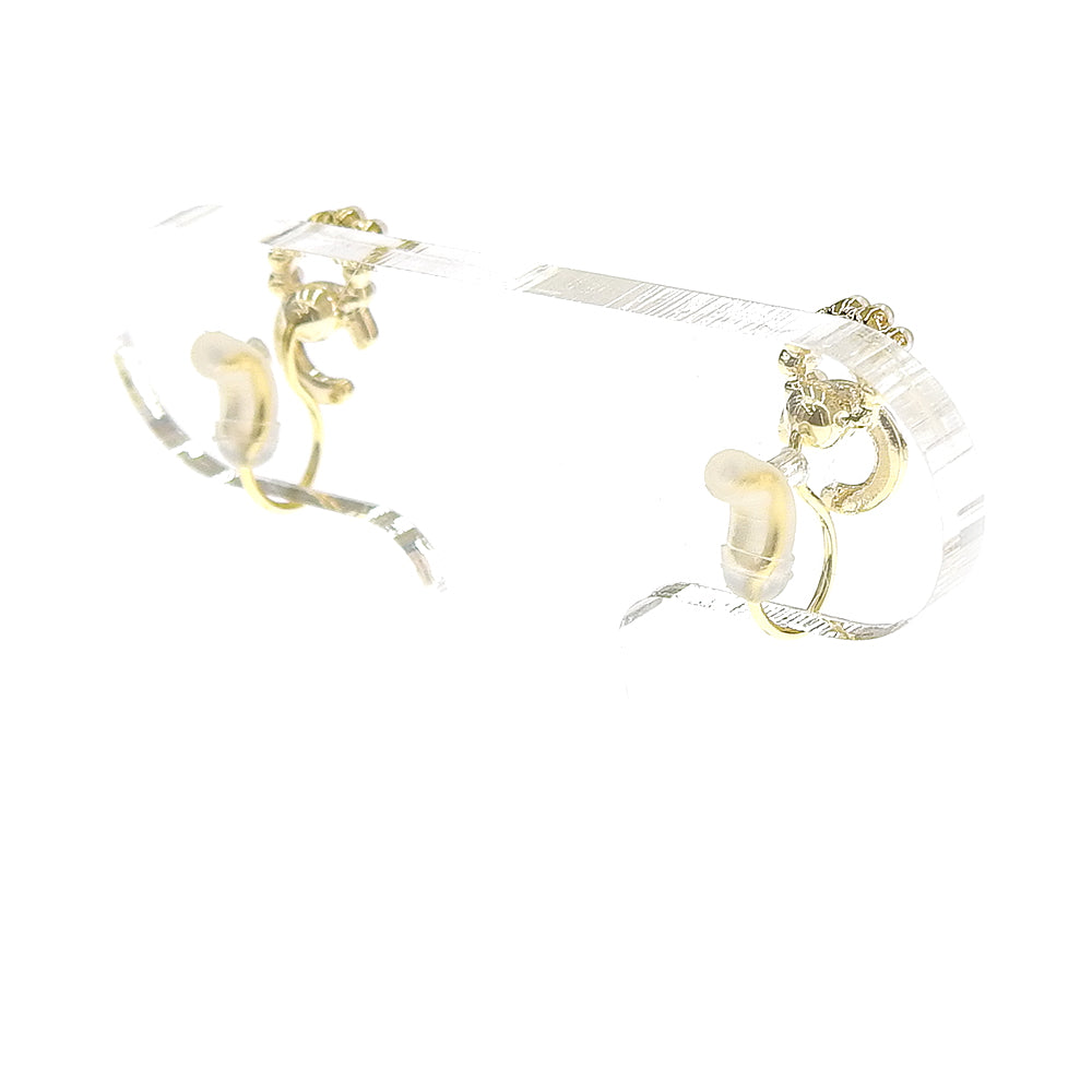 メタル×プチパール リング ノンホールピアス