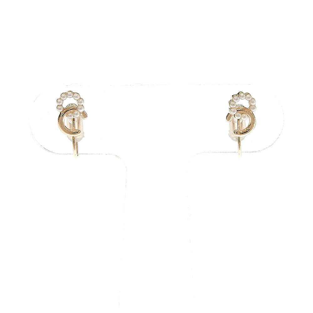 メタル×プチパール リング ノンホールピアス