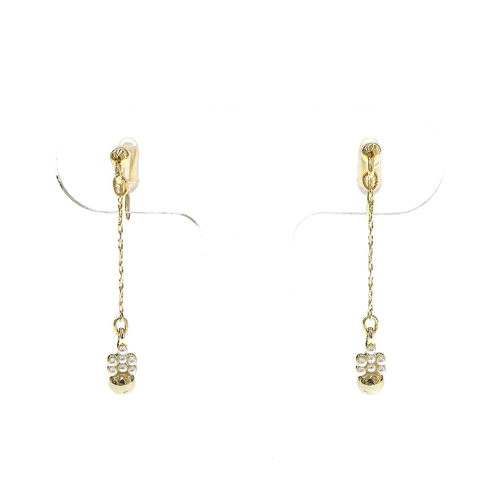 【9/8再入荷】メタル×プチパール ノンホールピアス