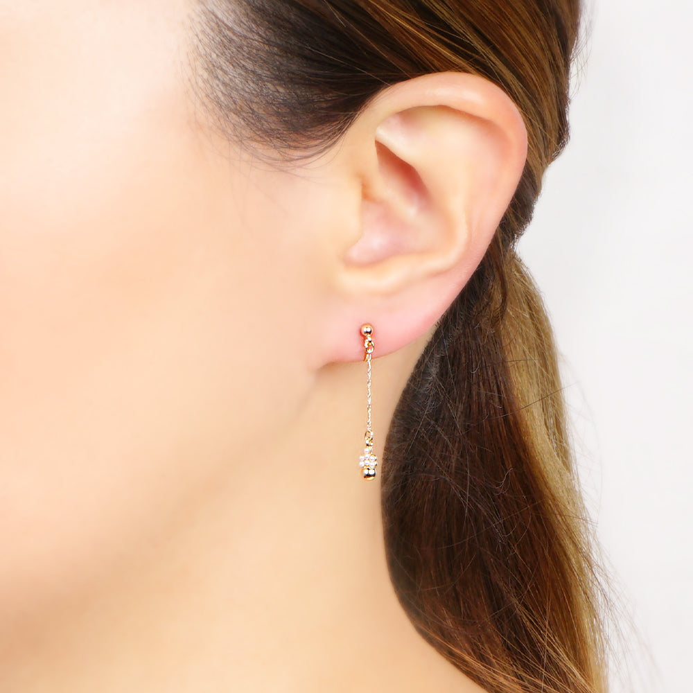 【9/8再入荷】メタル×プチパール ノンホールピアス