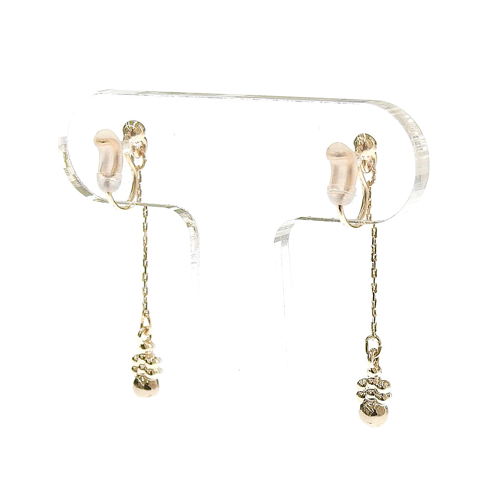 【9/8再入荷】メタル×プチパール ノンホールピアス