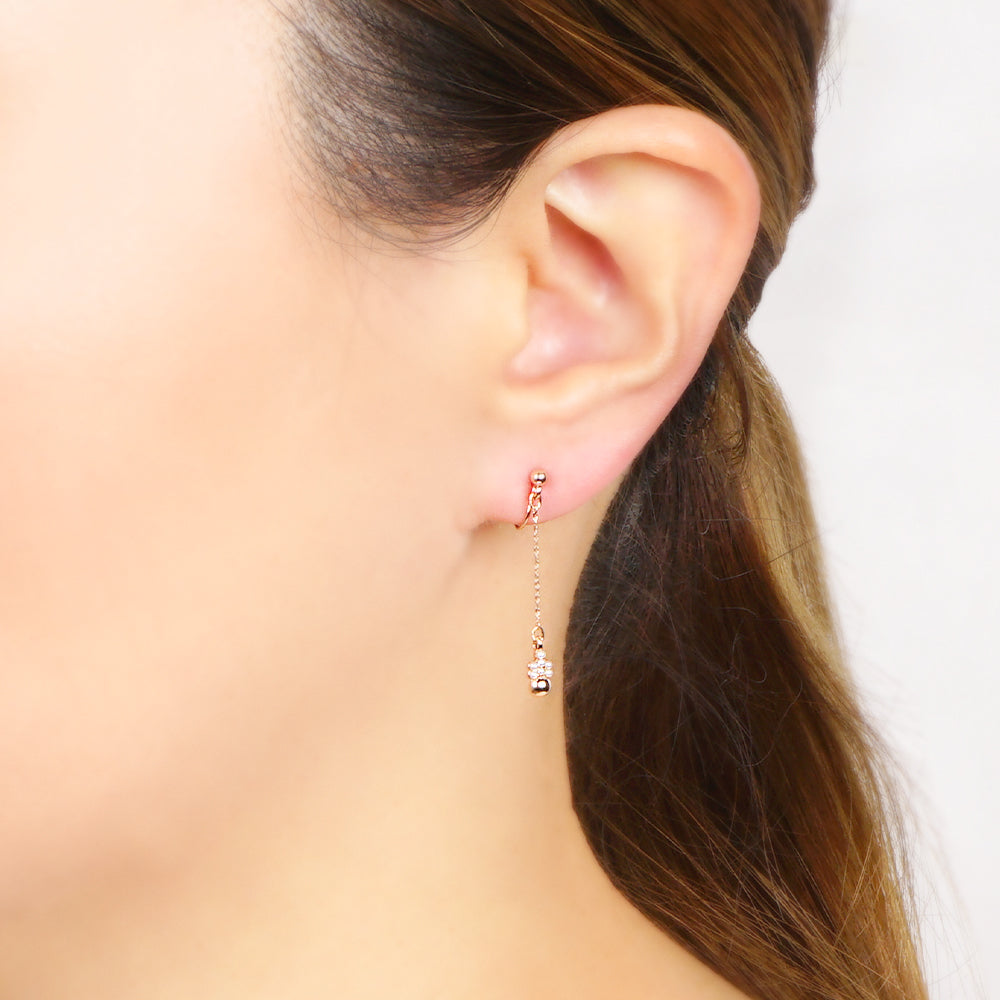 【9/8再入荷】メタル×プチパール ノンホールピアス