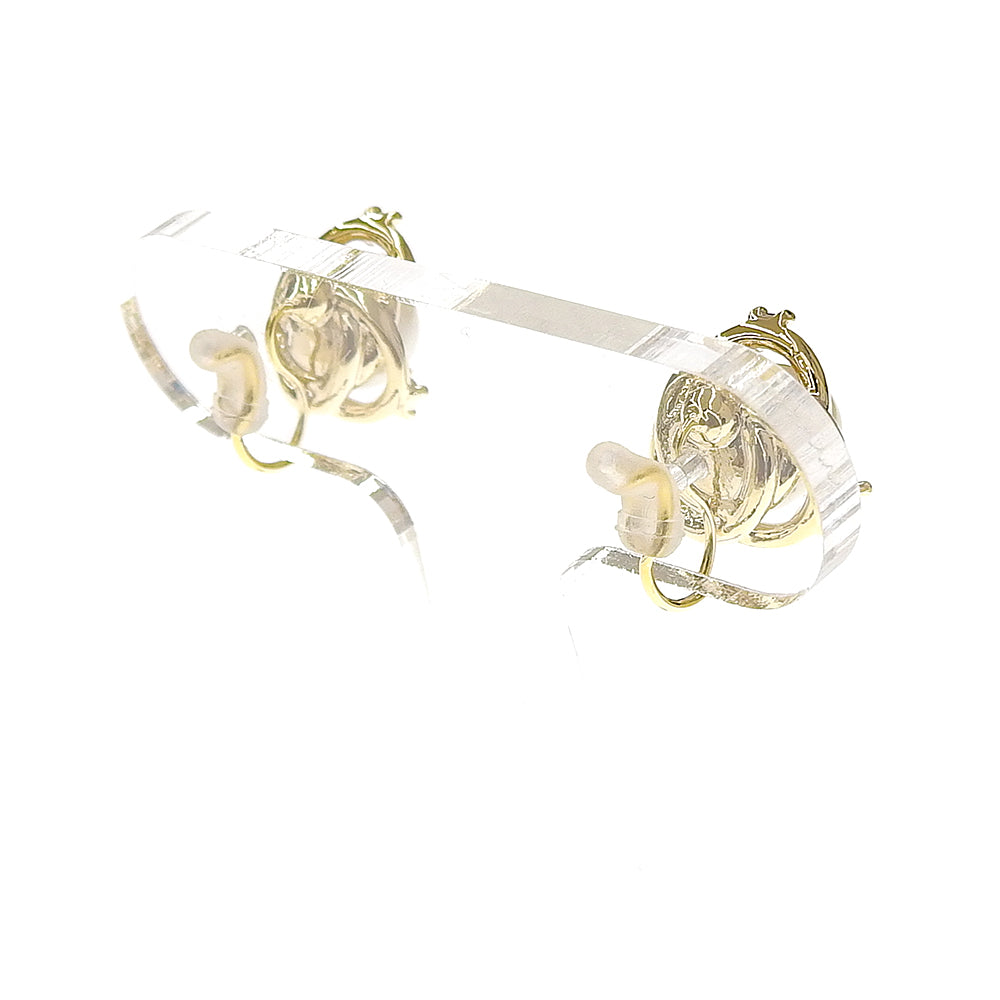 パール×メタル 1粒パール ノンホールピアス