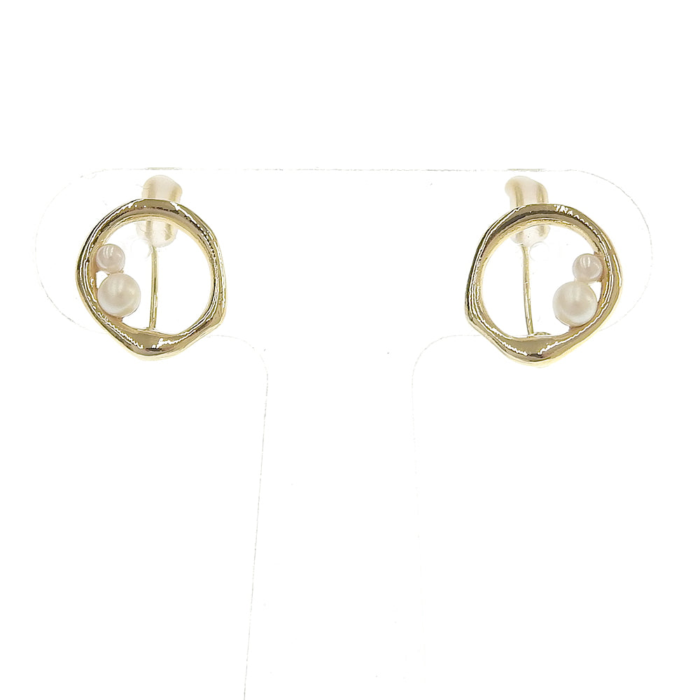 パール×メタル サークル ノンホールピアス