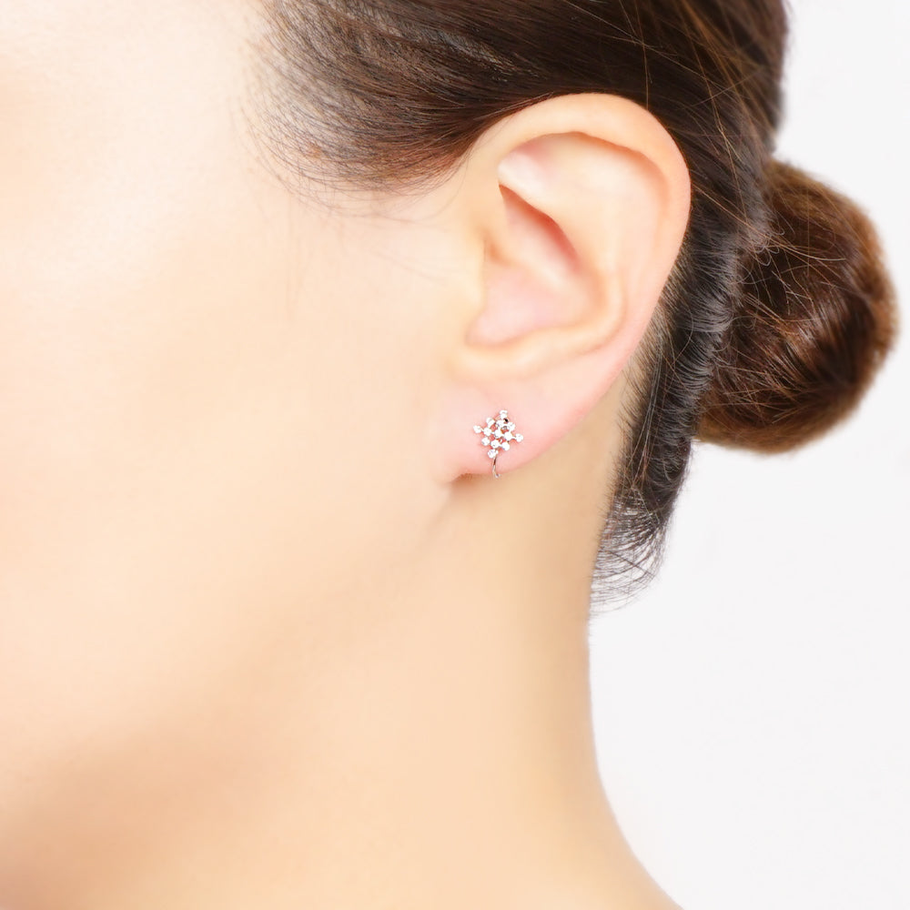 【NEW】ビジューシリーズ スクエア ノンホールピアス