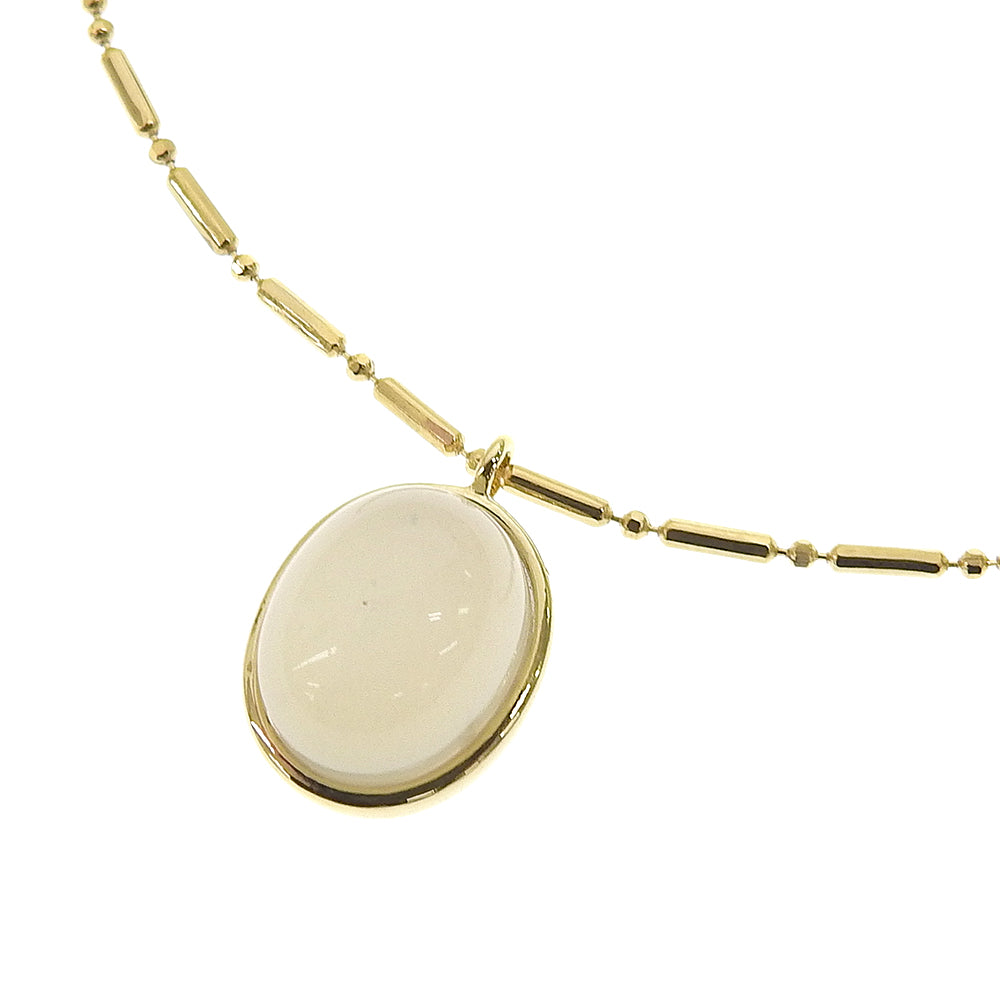 Natural stone オーバルカボション ブラス スライドネックレス