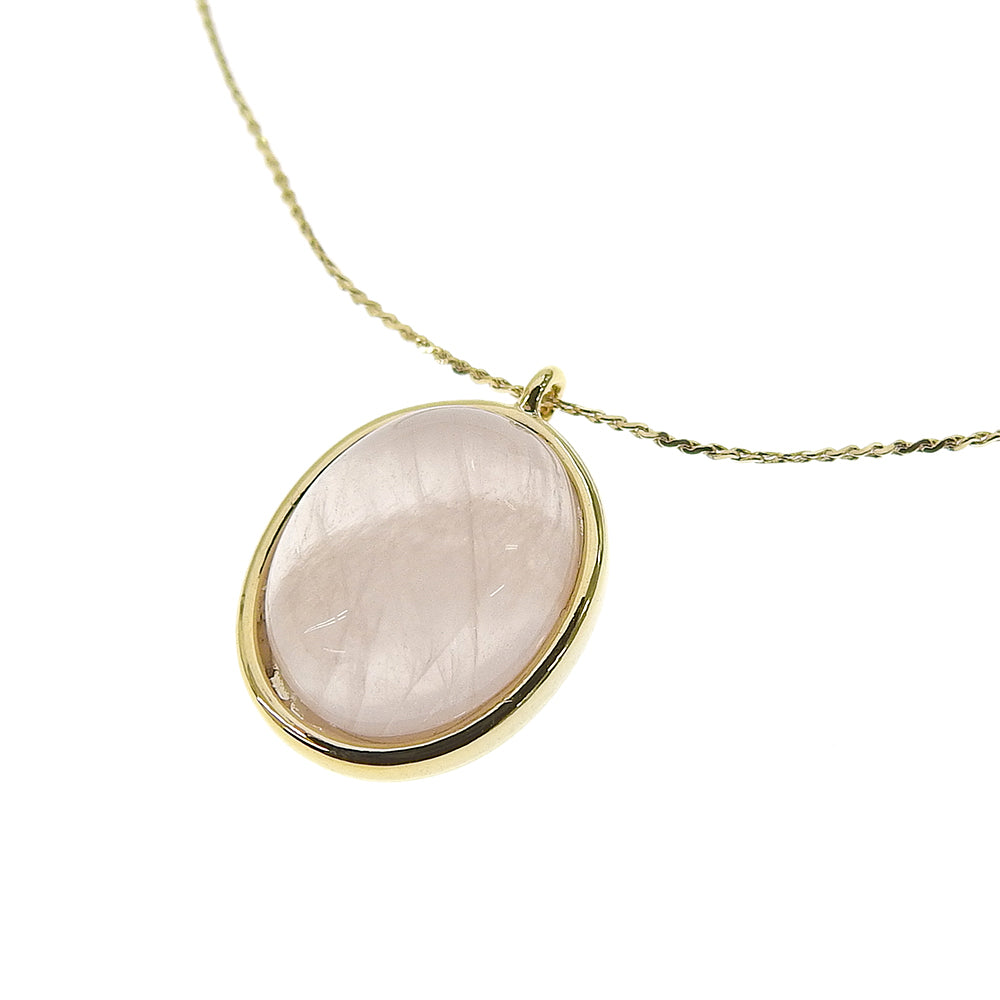 Natural stone オーバルカボション ブラスネックレス