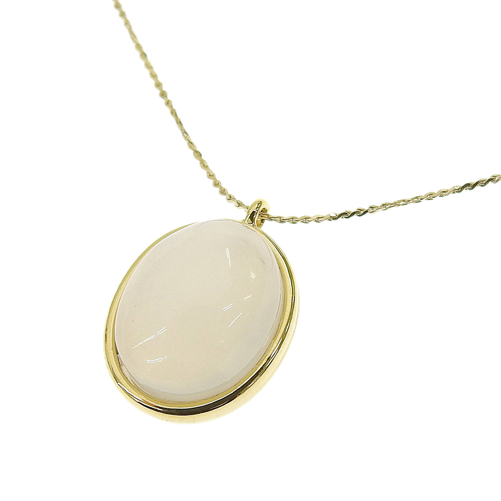 Natural stone オーバルカボション ブラスネックレス