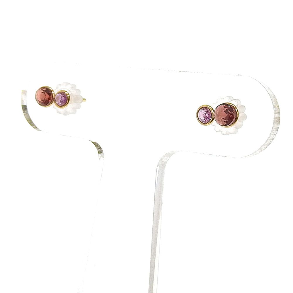 Natural stone 天然石×天然石 ブラスピアス