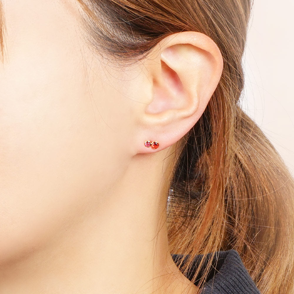 Natural stone 天然石×天然石 ブラスピアス