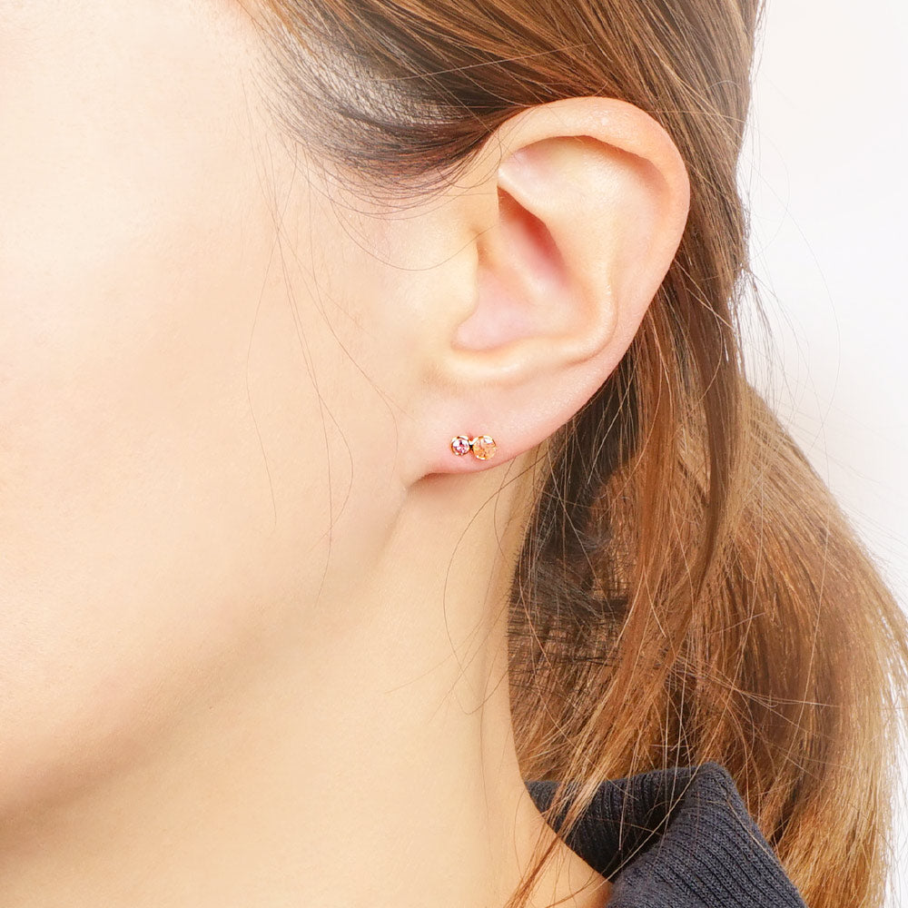 Natural stone 天然石×天然石 ブラスピアス