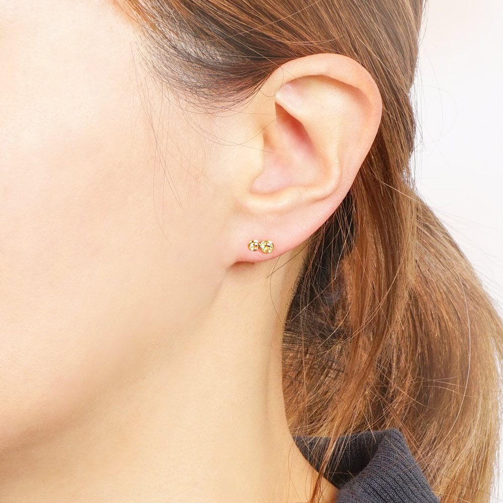 Natural stone 天然石×天然石 ブラスピアス