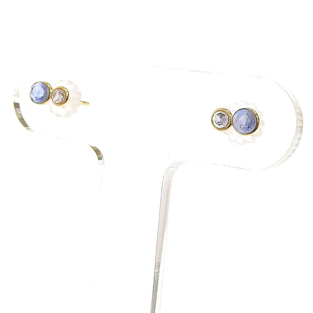 Natural stone 天然石×天然石 ブラスピアス