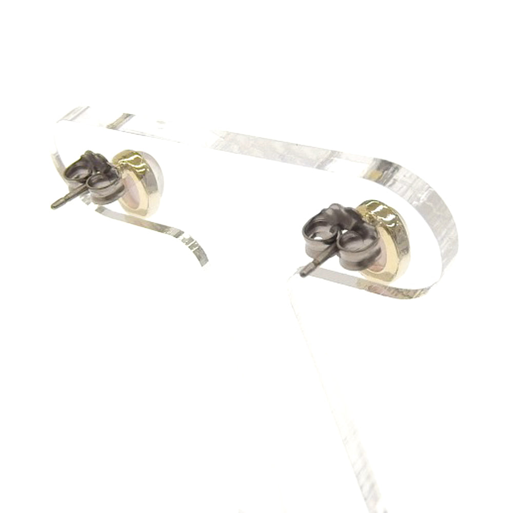 Natural stone オーバル ブラスピアス【選べる誕生石】