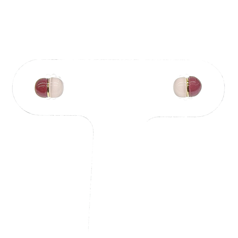 Natural stone 2stones ブラスピアス