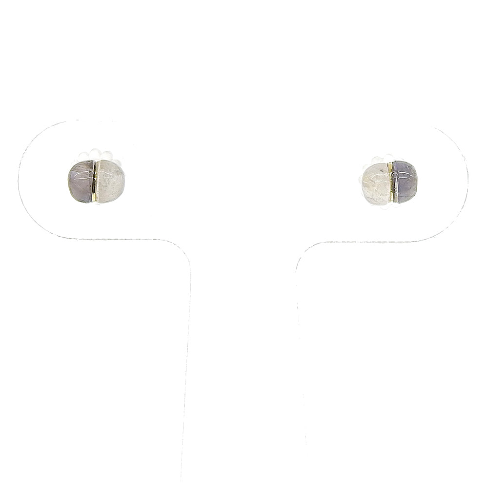 Natural stone 2stones ブラスピアス