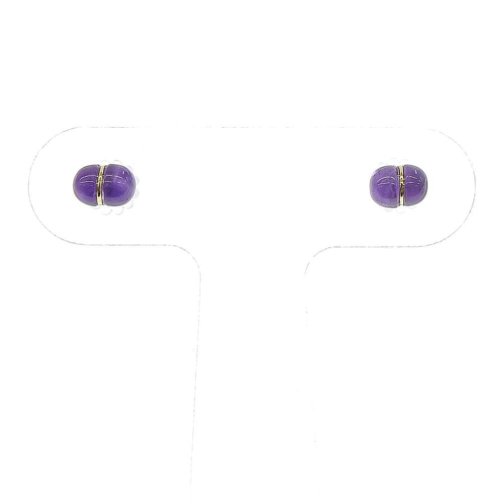 Natural stone 2stones ブラスピアス