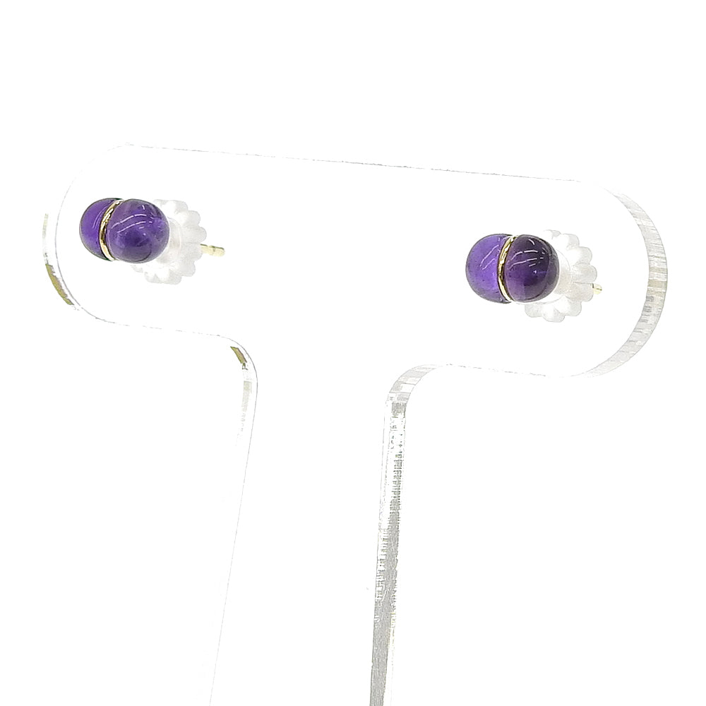 Natural stone 2stones ブラスピアス