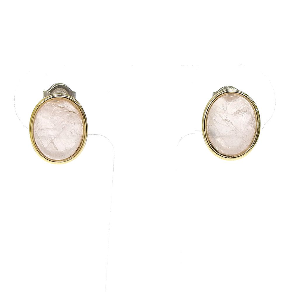 Natural stone オーバルカボション ブラスピアス