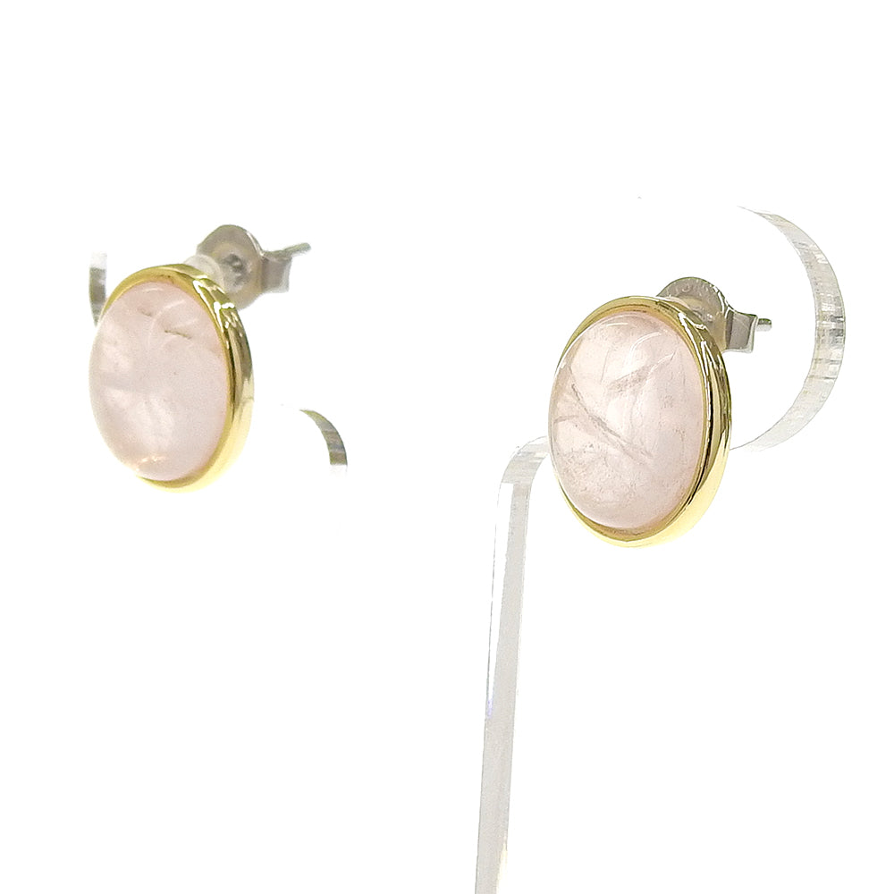 Natural stone オーバルカボション ブラスピアス