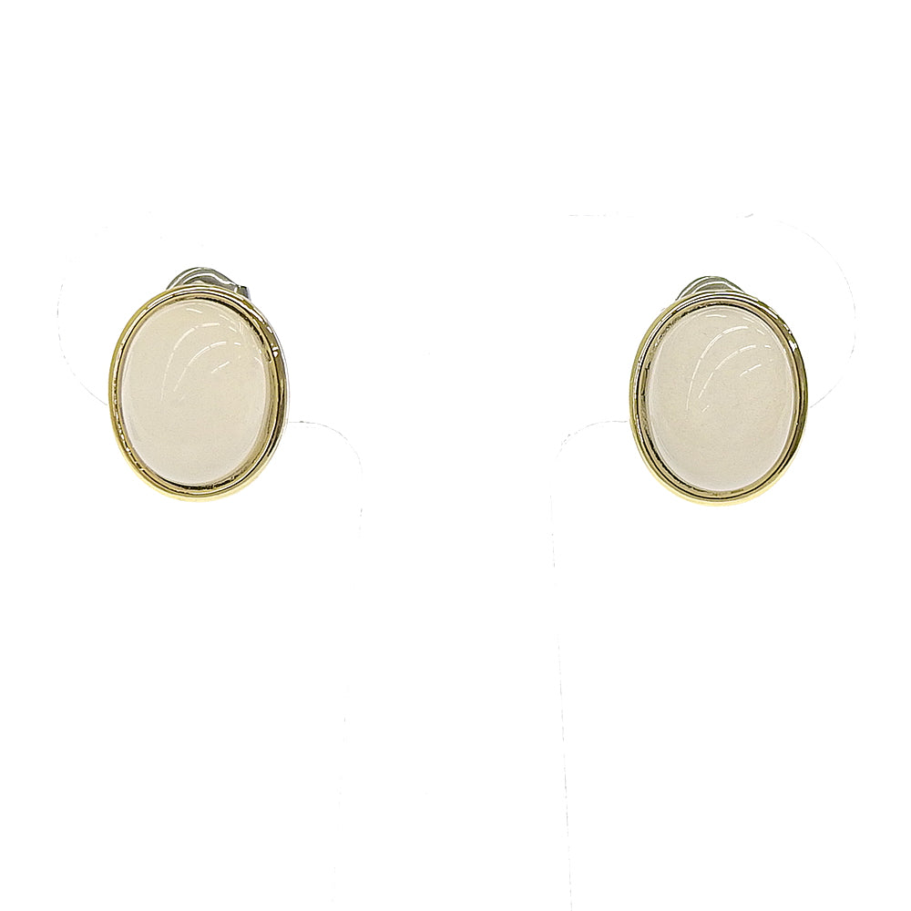 Natural stone オーバルカボション ブラスピアス