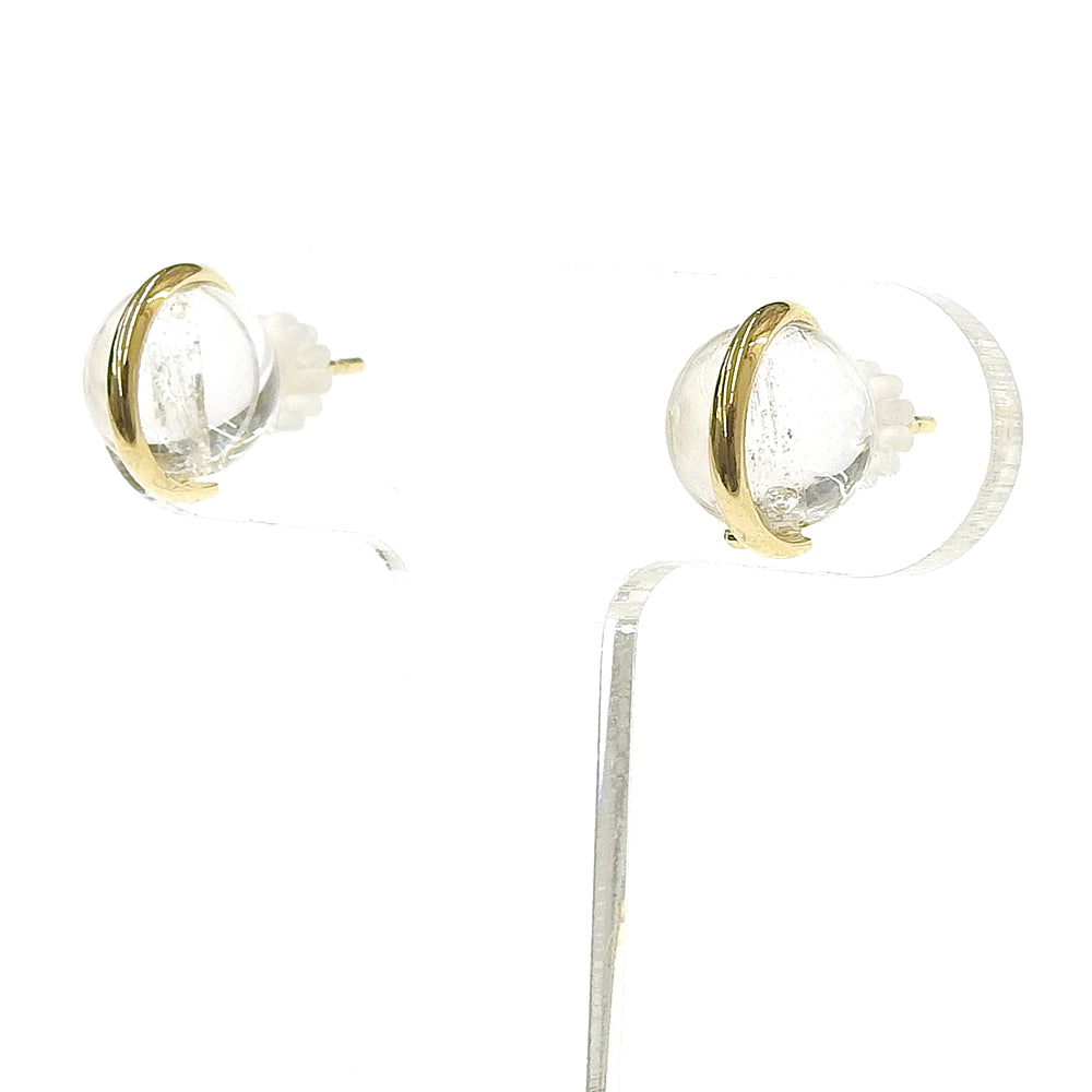 Natural stone 天然石ボールピアス (M)