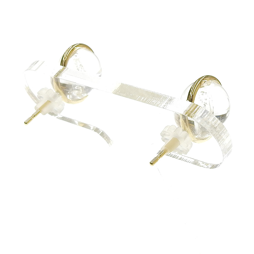 Natural stone 天然石ボールピアス (M)