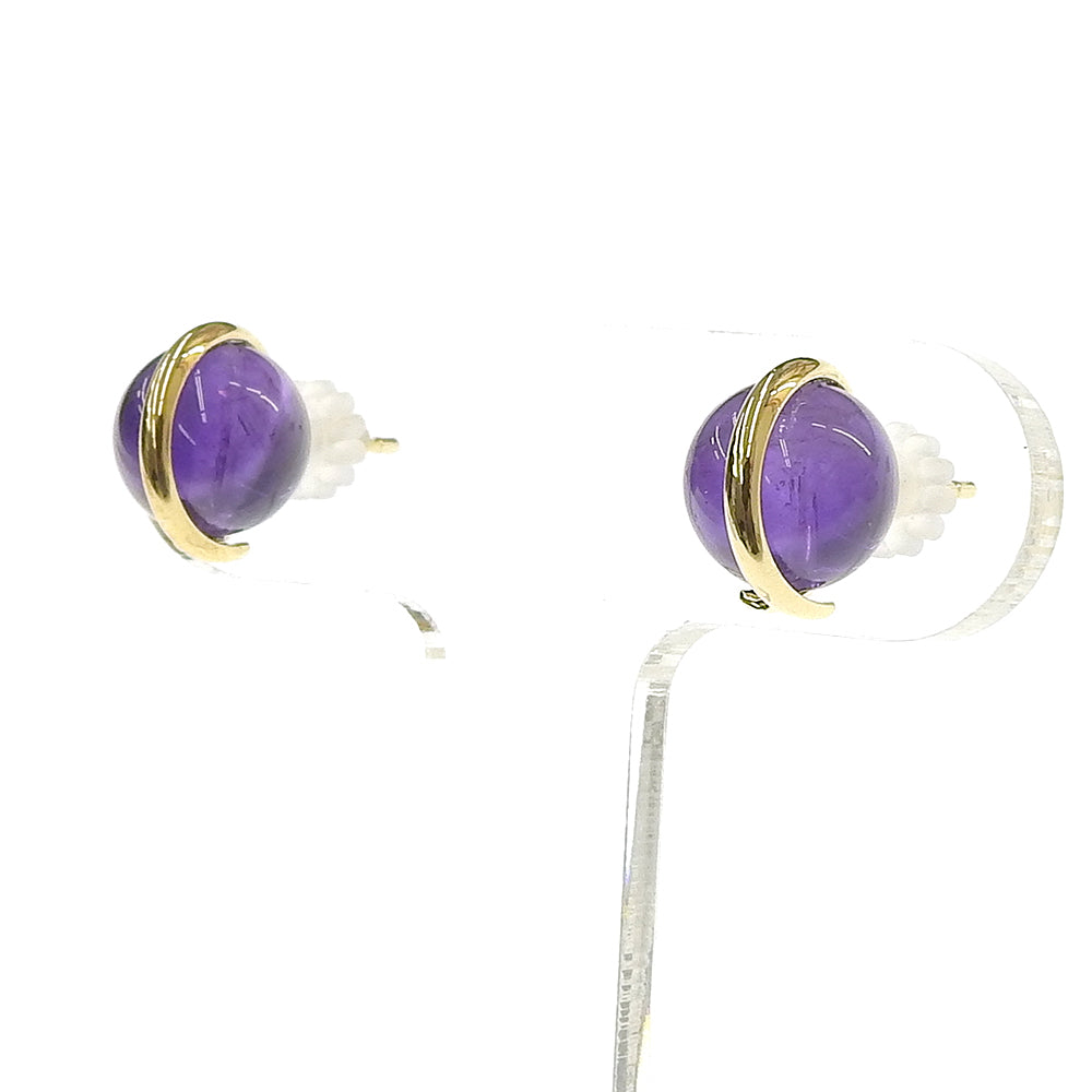 Natural stone 天然石ボールピアス (M)