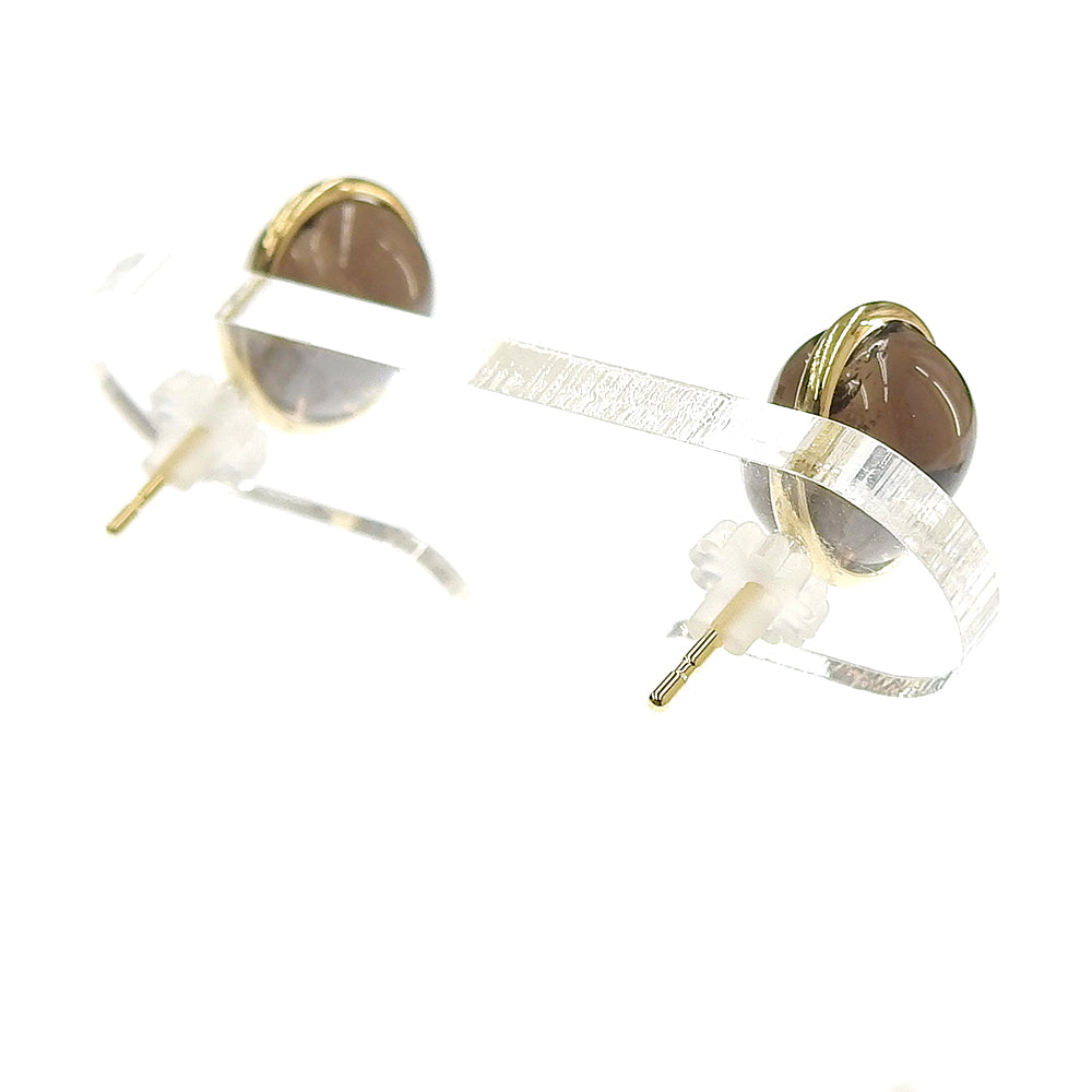 Natural stone 天然石ボールピアス (M)