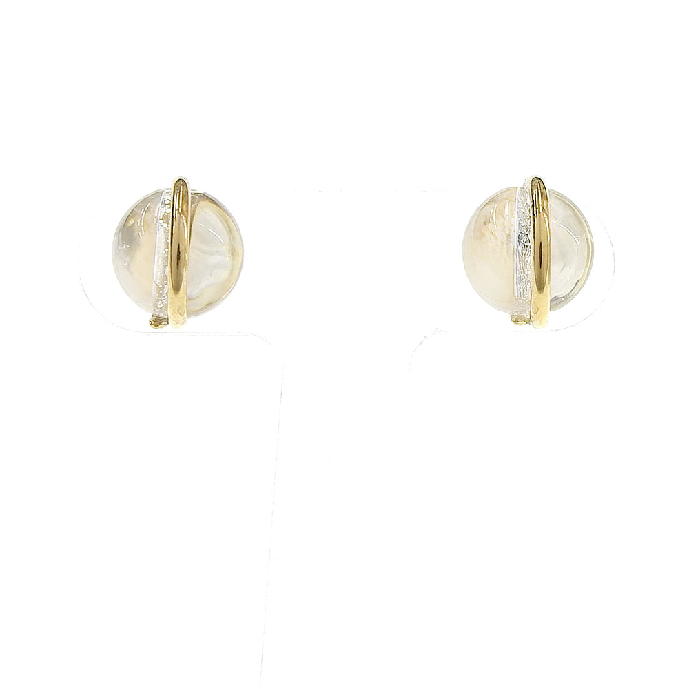 Natural stone 天然石ボールピアス (L)