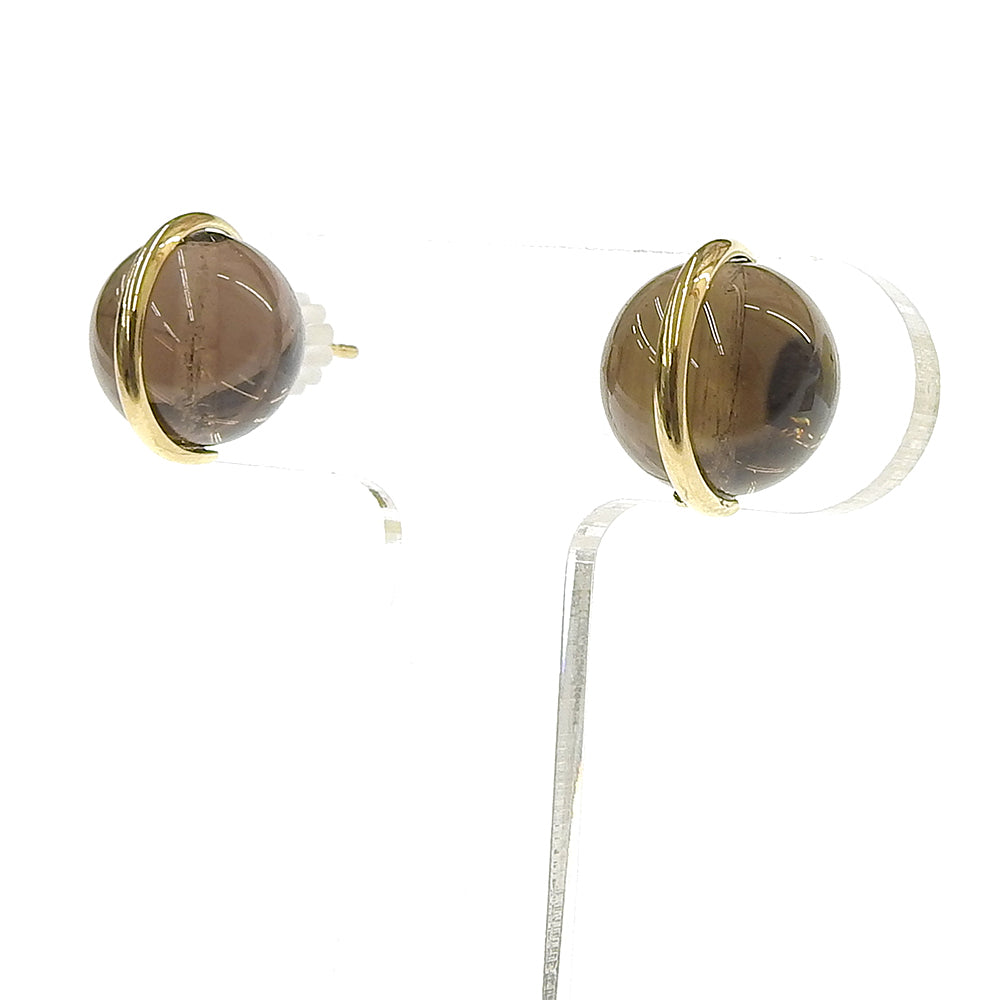 Natural stone 天然石ボールピアス (L)